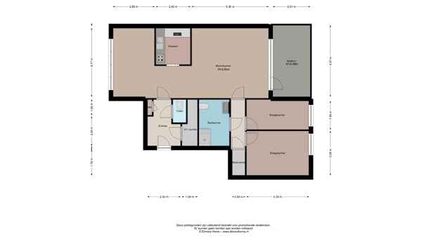 Floorplan - Puttenstein 45, 3328 BK Dordrecht